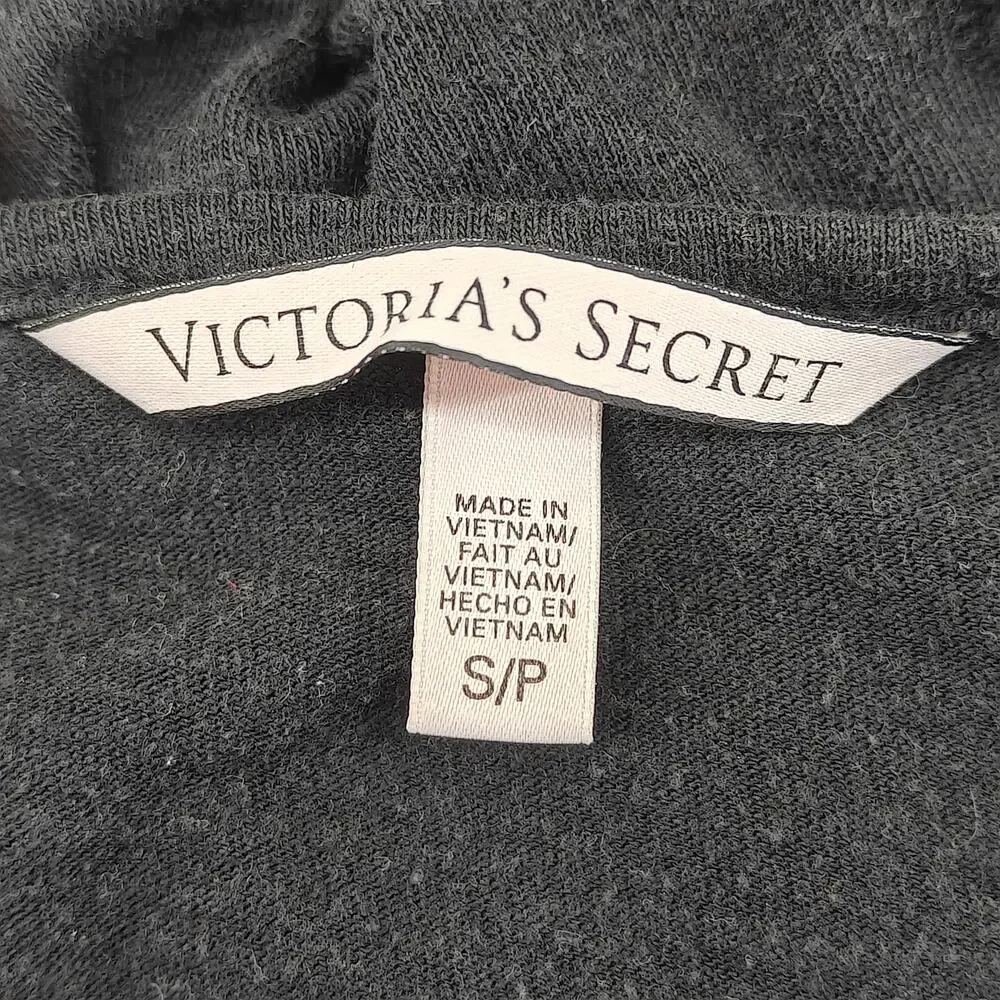 Victoria Secret Swim Coverup Dress Dark Grey Tassel Womens Small